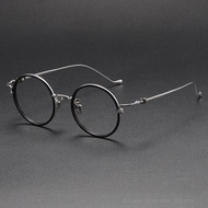 Ultra-light Pure Titanium Glasses Frame Designer Handmade Eyewear Men Women Retro Round Spectacles 8