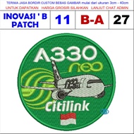 B-A27 A330 NEO CITILINK LOGO EMBROIDERY PATCH - INNOVATION OF TESTIMONI EMBROIDERY PATCH
