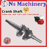 CRANK SHAFT 19MM KEY/ 19MM THREAD FOR GX160 168F 170F 5.5HP 7.5HP ENGINE