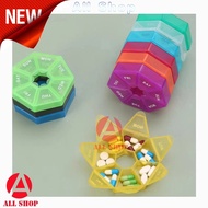 Allshop Portable Travel Medicine Organizer 7 Days Capsule Candy Box Medicine Storage Box