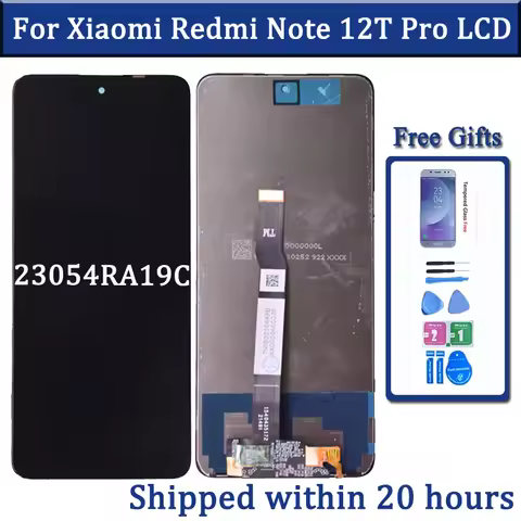 6.6'' For Xiaomi Redmi Note 12T Pro 23054RA19C LCD Display Screen Frame Touch Panel Digitizer For Re