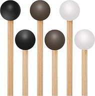6 Pieces Glockenspiel Mallets Rubber Mallet Percussion Wood Xylophone Bell Mallets Glockenspiel Sticks Drum Mallet Percussion with Wood Handle for Xylophone Glockenspiel Marimba Bell Chime