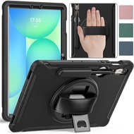 360°Rotating Kickstand/Hand Strap,Stylus Holder, Shockproof Protective Case for Samsung Galaxy Tab S