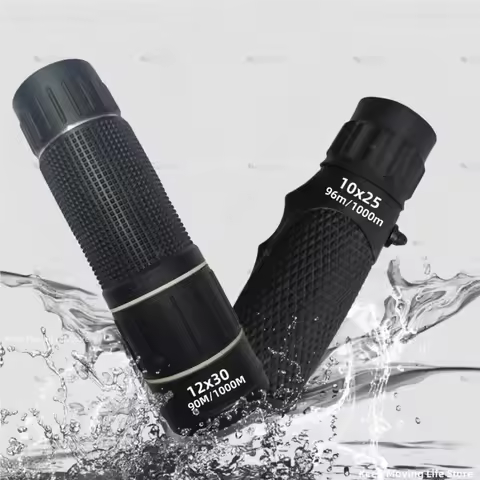 Powerful Mini 8X25 10X25 12X30 Monocular Telescope HD Portable BAK4 FMC Optics Pocket Compact Binocu