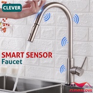 Kitchen Tap Pull Out Sensor Faucet Kitchen Smart Touch Control Sink Tap Stainless Steel Induction Mixed Tap