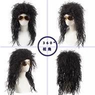 European American 70s 80s Rock Wig Men Women Punk Wig Cosplay Costume Wig Headgear #