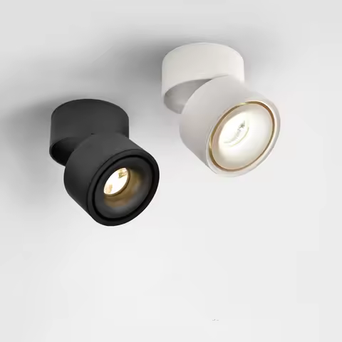 Dimmable folding surface mounted spotlight led living room ceiling ceiling downlight cob adjustable 