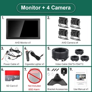 EKLEVA สมาร์ท4CH หน้าจอสัมผัส10นิ้วรถยนต์รถบัสรถบรรทุกสัญญาณเตือนภัยแบบ BSD เครื่องบันทึกวีดีโอจอมอน