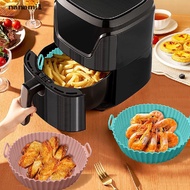 Foldable Air Fryer Silicone Baking Pan Non-Stick Air Fryer Accessories Household Tools Baking Tray Fried Chicken Basket Mat Air Fryers Liner Replacemen Grill Pan Accessories GKU1