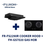 FUJIOH FR-FS2290R Made-in-Japan Cooker Hood + FH-GS7020 Gas Hob with 2 Burners (Double Inner Flame)