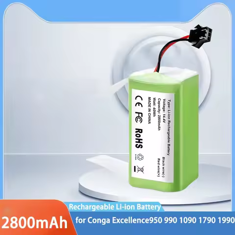PURFIELD 4S1P 14.4V 2800mAh Li-ion Battery for Conga Excellence 990 1090 Ecovacs Deebot N79S N79 DN6