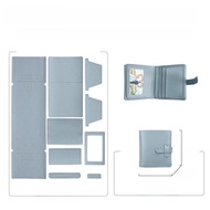 Handmade DIY Leather Wallet Short Style Cowhide Mens Wallet Fathers Day Gift Birthday Present Money 