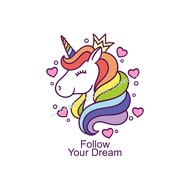 SHIRT DESIGN IDEA TEMPLATE [EDITABLE] Cute Unicorn Follow Your Dream T-Shirt