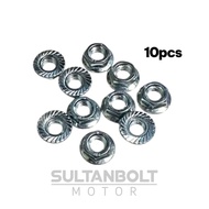 10pcs Flange NUT BOLT 10 CAP M6 Original NUT M6 NUT KEY 10