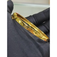 ❤️COD 18K GOLD/18K SAUDI GOLD/PAWNABLE SOLID CARTIER BANGLE NO SPRING