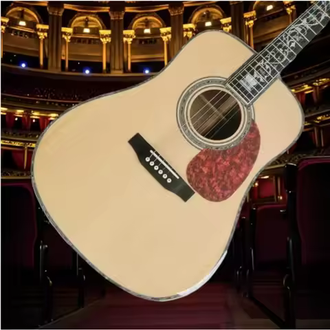 Free Shipping White D45 Series Ebony Neck Picea Asperata Body Classic Shape 41-inch Special Offer So