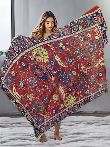 Vintage Persian Rug Kilim Tribal Area Rug Handmade Wool Decorative Carpet Bed Mat Cushion Home Decor
