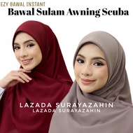 Bidang 45 Tudung Bawal Instant Sulam Chiffon Awning Scuba / Bawal Instant Sulam Chiffon Awning Scuba Bidang 45