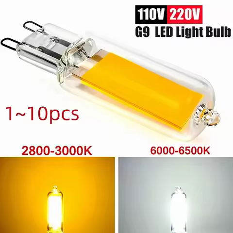 G9 LED Light Bulb 7W 9W 12W 15W Super Bright COB Glass Lamp AC110V 220V Constant Current Indoor Home