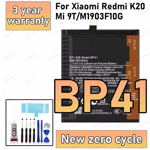 100% New High Quanlity BP41 Battery For XIAOMI REDMI K20/MI 9T/M1903F10G Replacement Batteries batte