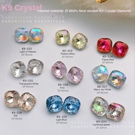 K9 crystal diamond multi-faceted bird's nest nail art decoration / 10MM color pointed bottom manicure diamond jewelry / Big fat square high transparent glass nail pile diamond acce