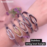 (wikacharms) lucky knot string bangle bracelet