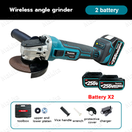 Electric Angle Grinder Cordless Cutting Machine 256V Grinder Battery Brushless Rechargeable Lithium 
