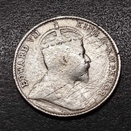 Straits Settlement King Edward VII 5 Cent Silver Coin 1910