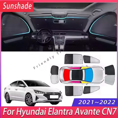 Car Sun Shade For Hyundai Elantra Avante CN7 2021~2022 Windshield Sunshade Heat Insulation Car Sun P