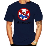 New Men's T-shirt New NO BOZOS THE CLOWN LOGO WHITE Tee USA SIZE S M L Xl 2xl 3XL EN2 Cotton T-shirt