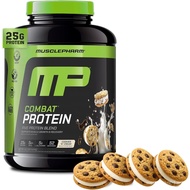 MusclePharm Combat Protein Powder, Cookies ‘N’ Cream Flaor, Fuels Muscles for Productie Workouts, 5 