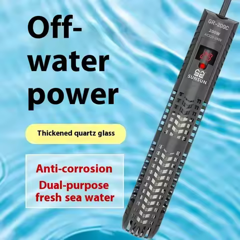 100W 200W Aquarium Submersible Heater Fish Tank Quartz Glass LCD Display 220V Digital Heating Rod Co