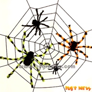 Halloween decoration props, giant hairy fake spider