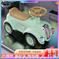 Music & Lights 4 Wheels Ride On Toy Car / Push Baby Car with Children Retro Scooter Car Boys Girls F