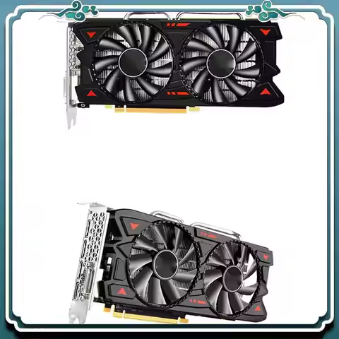 1Set RX580 8G Graphics Card Radiator Dual Fan Game Graphics Card 7000Mhz Desktop Computer Game Graph