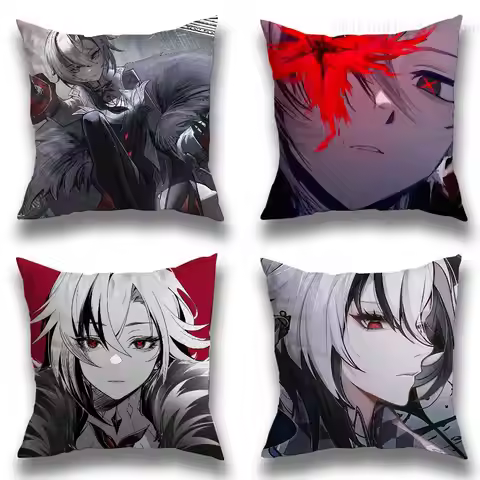 Arlecchino Genshin Impact Pillow Case Anti-dustmite Pillowcase Invisible zipper silky short plush So