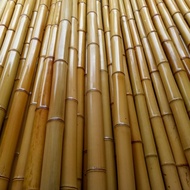 Anti-Corrosion Bamboo Pole Yellow and White Indoor Decoration Bamboo Pole Garden Decoration Bamboo Pole Partition Screens Bamboo Pole Colorful Flag Pole Thick Bamboo Pole/Carbonized anti-corrosion Bamboo Pole