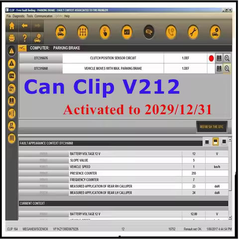 Latest Software V212 For Renault Can Clip Diagnostic Interface+Reprog V191+Pin Extractor V2+Dialogys