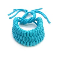 Knitted necklace Textile cotton jewelry Statement fabric necklace