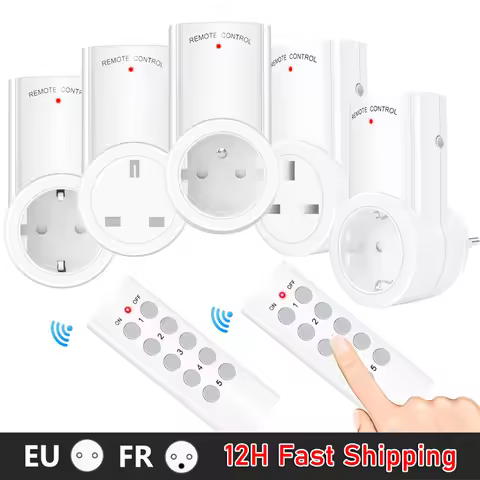 Wireless Remote Control Smart Socket EU French Plug Wall 433mhz Programmable Electrical Outlet Switc