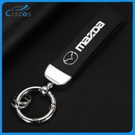 Ciscos Leather Car Key Holder Keychain Car Accessories For Mazda 3 6 5 CX3 2 RX7 CX5 CX8 RX8 CX9 Axela MX5