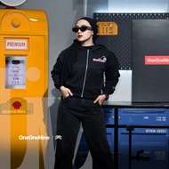 Oneonenine Livz Zipper Hoodie Crop Top Felis Black - Women's Zipper Crop Sweater