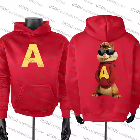 Alvin and The Chipmunks 2026 Fashion Unisex Casual Pullover Men's Hoody Alvin Chipmunk Best Friend H