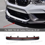 Real Carbon Fiber MP Style Front Bumper Lip Diffuser Spoiler Splitter For BMW 5 Series F90 M5 FRP 20