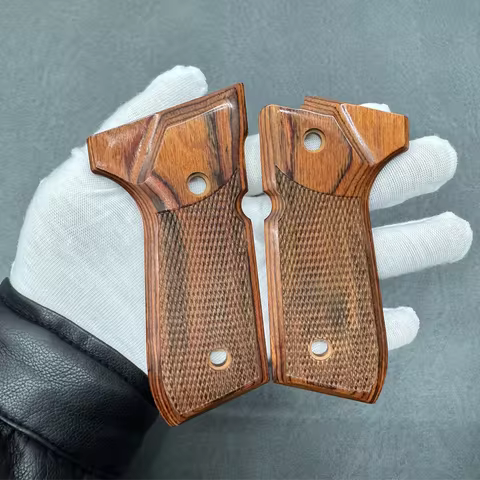 CTG Full Size Wood Grips for Beretta 92/96 Series Compatible with 92FS/92F Multiple Design Varieties