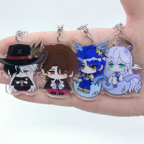 Game Anime Honkai: Star Rail Aventurine Boothill Gallagher Robin Acheron Cosplay Keychain Accessorie