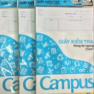 Campus test paper with horizontal lines