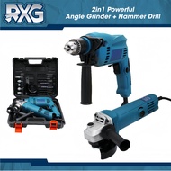 B0S*H 2in1 Powerful Hammer Drill and Angle Grinder (A)