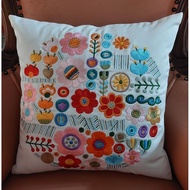 EMBROIDERED SOFA CUSHION COVER 40x40 cm