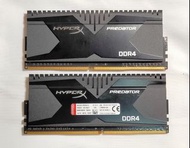 [二手]金士頓電競桌機記憶體DDR4-2400 16G，HYPER PREDATOR HX424C12PB2K4/16，附有散熱器